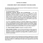 Consumer Credit Card Agreement/Disclosure