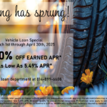 Vehicle Loan Special - March & April 2025 - 1.00% APR off