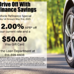 Vehicle Refinance Special - May 2025 - 2.00% Annual Percentage Rate Off